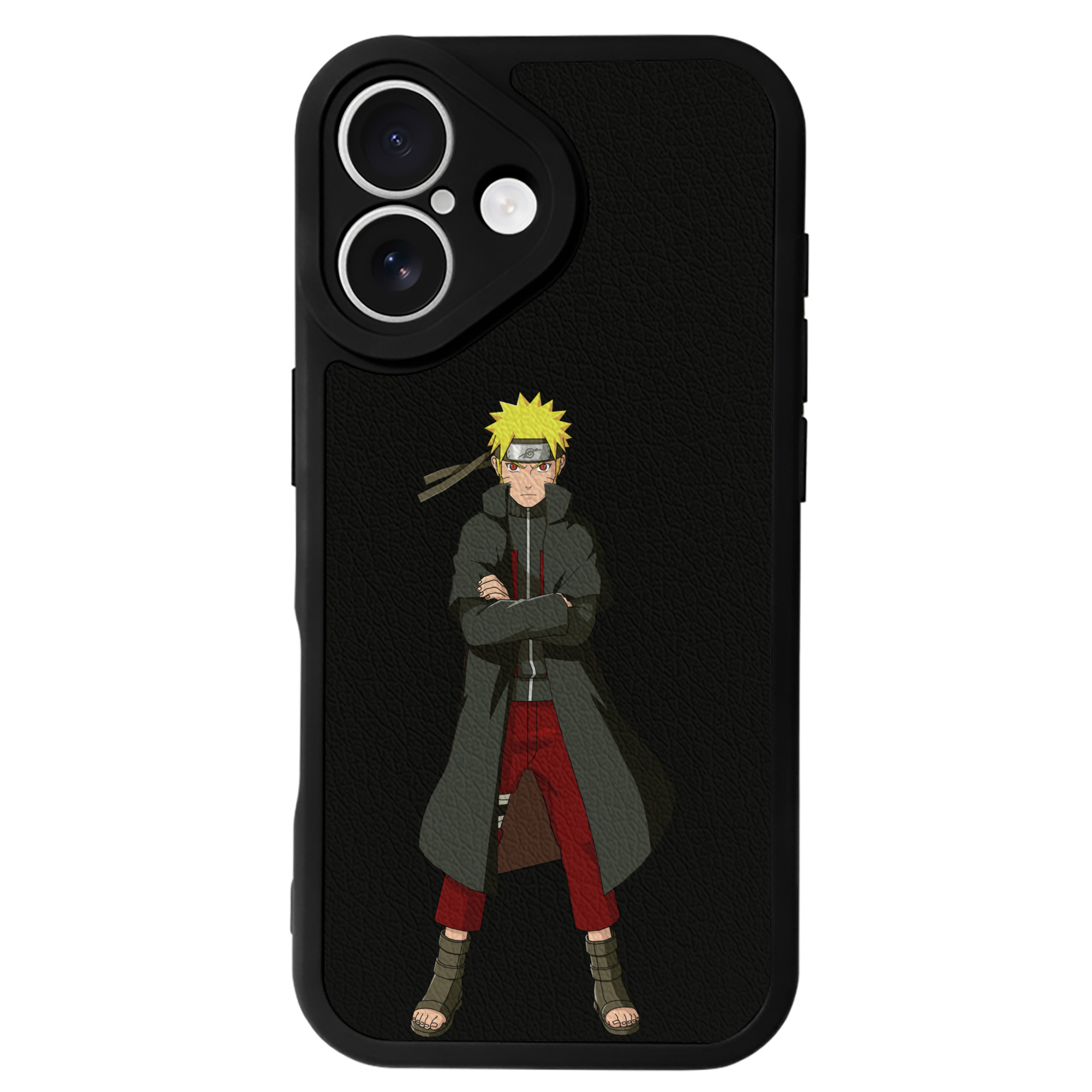 （画像用） NARUTO -ナルト- うずまき ナルト Uzumaki Naruto 【iPhone 16シリーズ対応】シリコンスマホケース（レザー調） 材質：シリコン